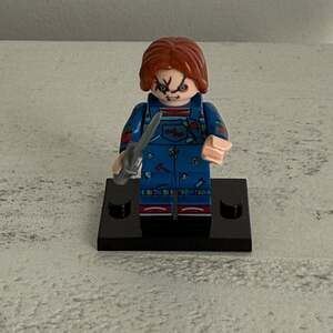Chucky Minifigure Child's Play Custom Horror Movie Doll with Knife